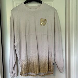 Disney Cream and Gold Gradient Sweatshirt